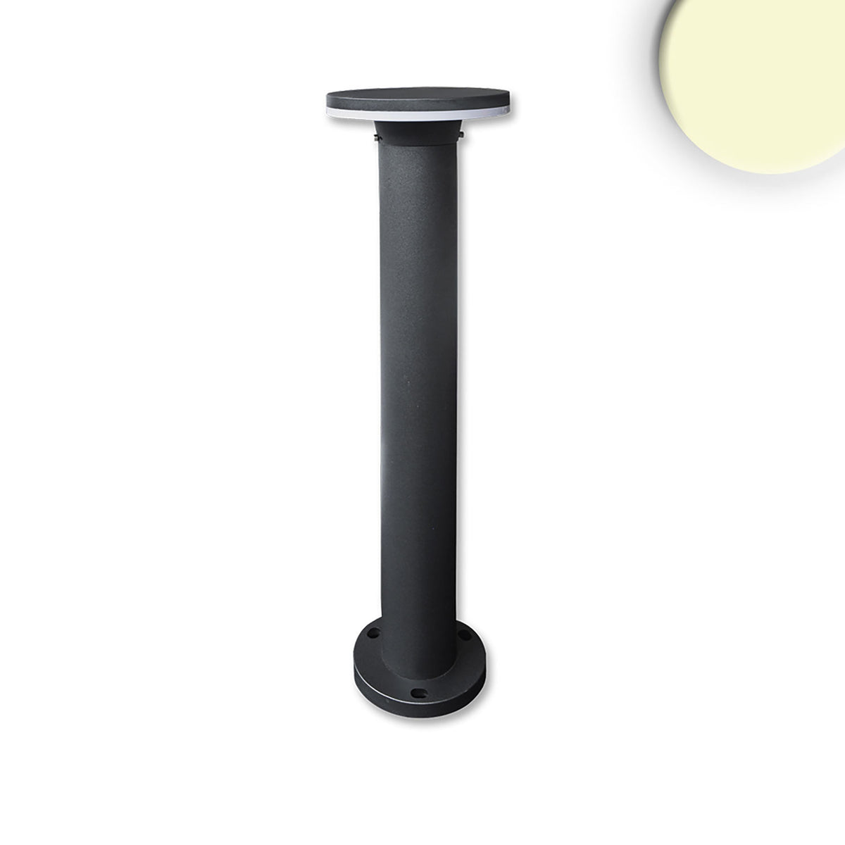Bollard-3 | Paalarmatuur | 60cm | zandzwart | warm wit | 12W | IP54