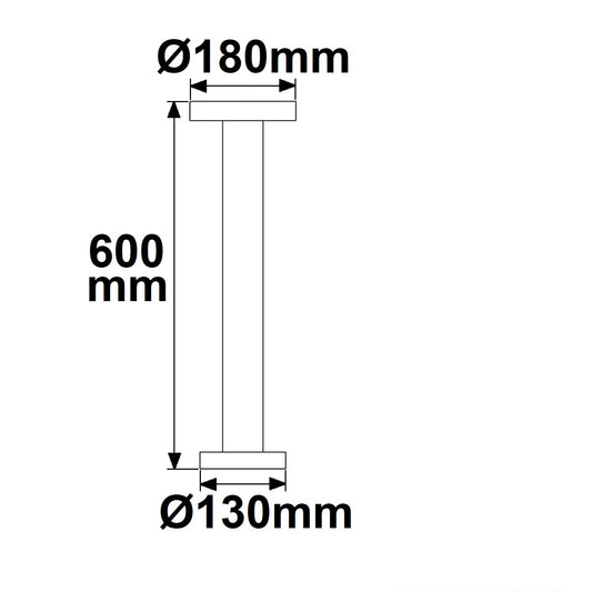 Bollard-3 | Paalarmatuur | 60cm | zandzwart | warm wit | 12W | IP54