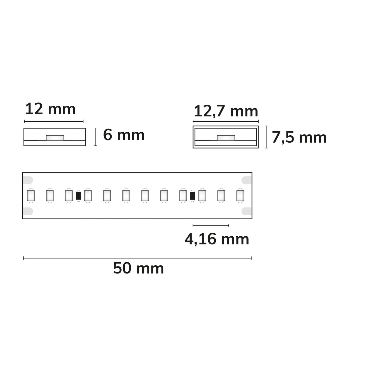 AQUA CRI930 Linear 48V | LED-strip | 5m | 3000K | 48V | IP68