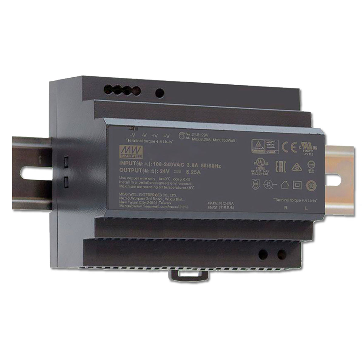 MW HDR-150-48 | LED driver | DIN-rail | 48V | 0-150W | IP20