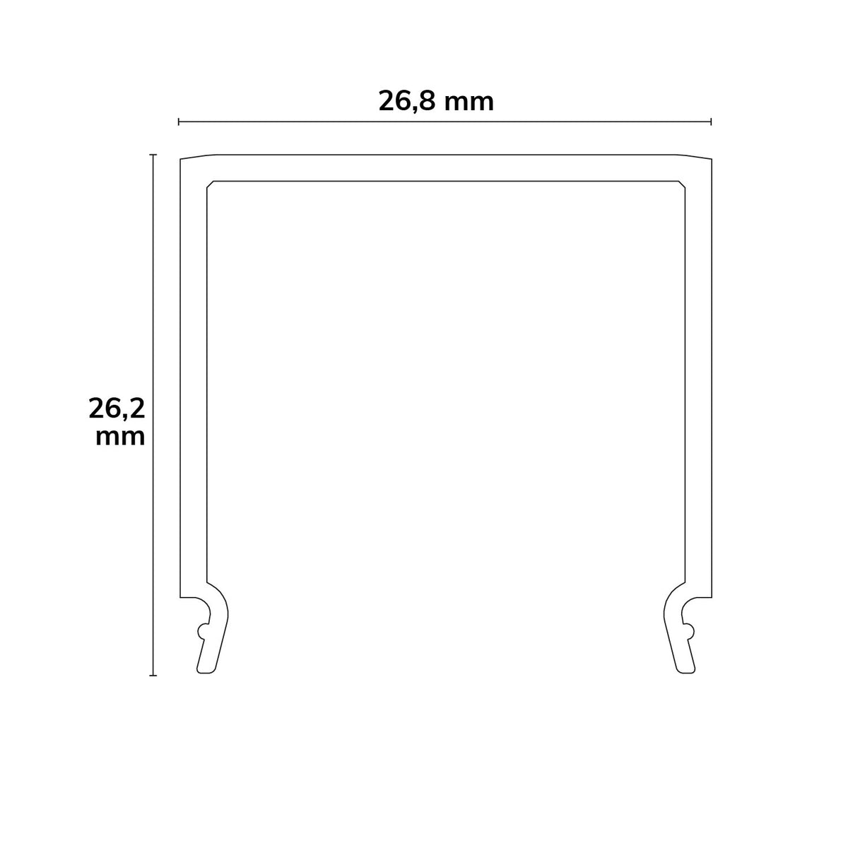 COVER31 | Profielaccessoire | afdekking transparant | voor SURF20(FLAT)/DIVE20(FLAT) | 200cm
