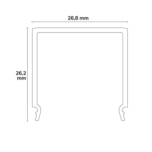 COVER31 | Profielaccessoire | afdekking transparant | voor SURF20(FLAT)/DIVE20(FLAT) | 200cm