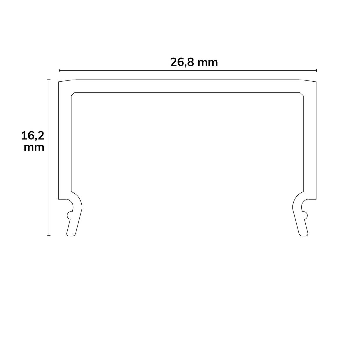 COVER35 | Profielaccessoire | afdekking transparant | voor SURF20(FLAT)/DIVE20(FLAT) | 200cm