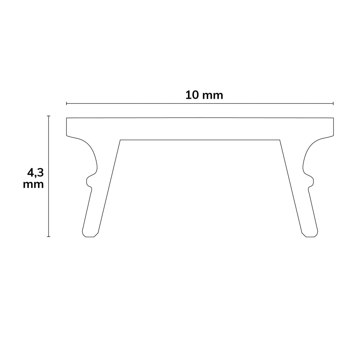 COVER34 | Profielaccessoire | Afdekking zwart mat | 600cm