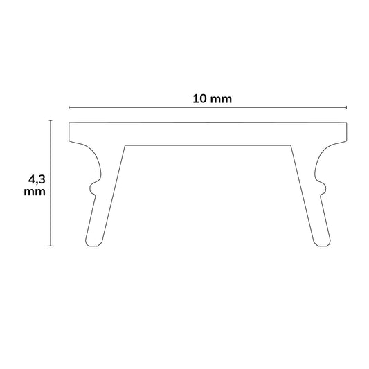 COVER34 | Profielaccessoire | Afdekking zwart mat | 600cm
