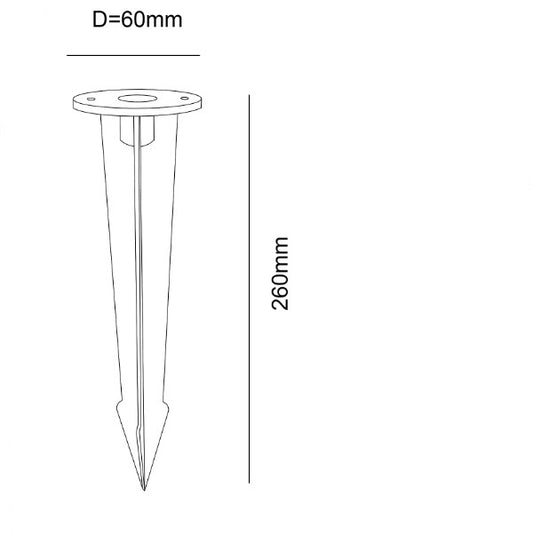 Installatiemateriaal | Grondpen voor tuinpaal 4/5/6 | zwart
