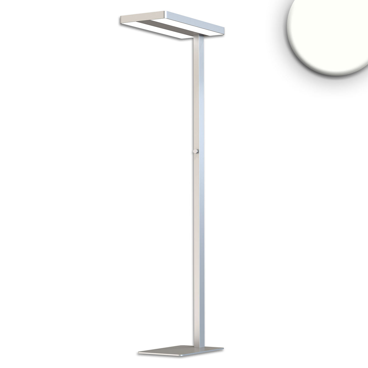 Office Pro | Vloerlamp | Up&Down | 40W+40W | UGR<19 | neutraal wit | zilver