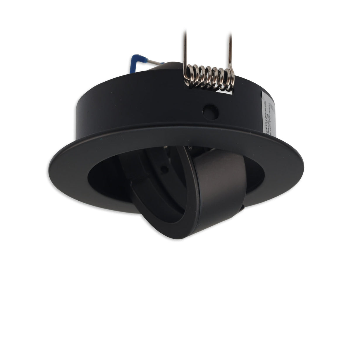 Inbouwframe | rond | gatmaat 68mm | aluminium zwart | GU10/MR16