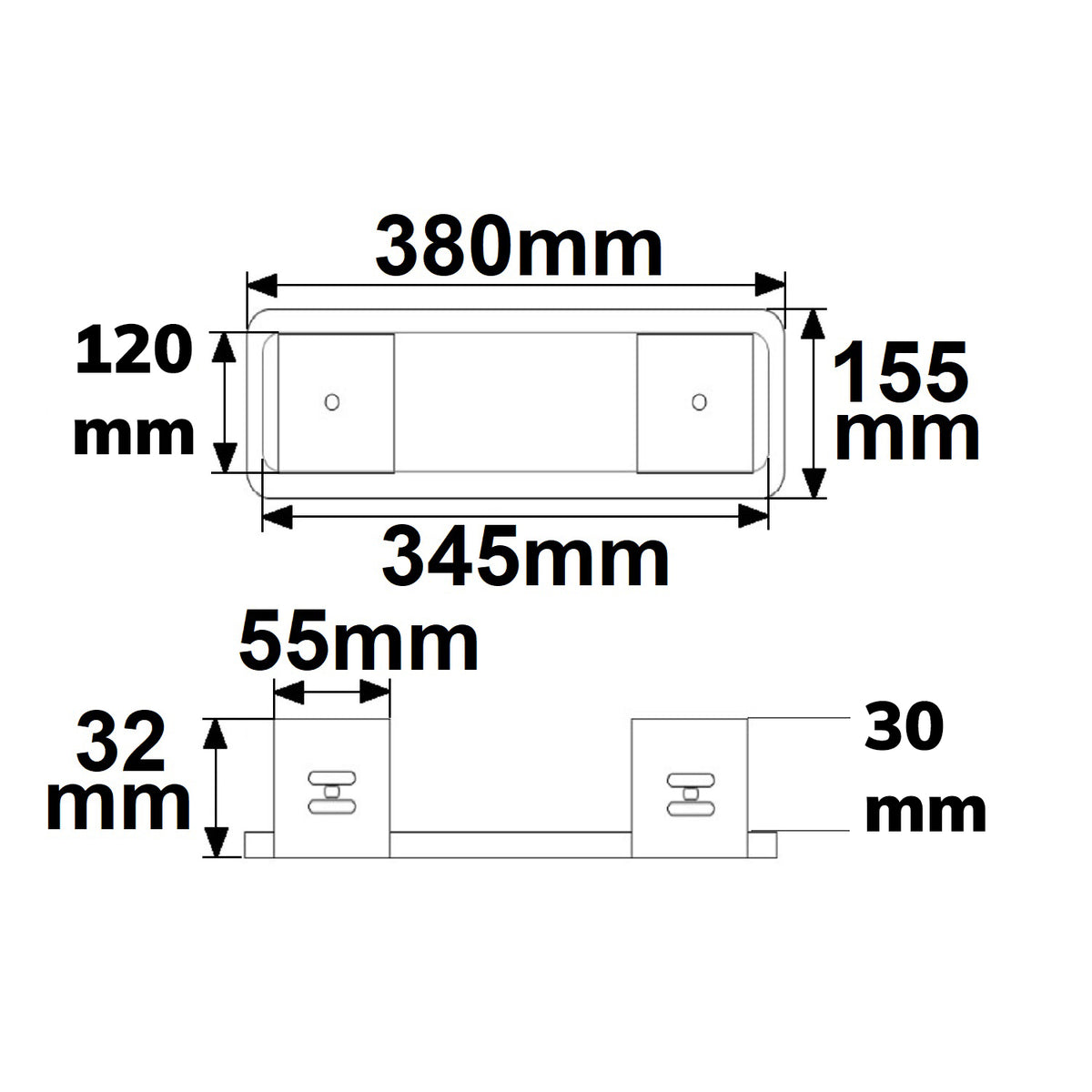 UNI4 | Noodverlichting | Inbouwframe voor vluchtwegarmatuur