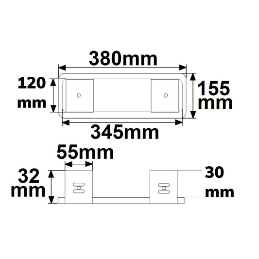 UNI4 | Noodverlichting | Inbouwframe voor vluchtwegarmatuur