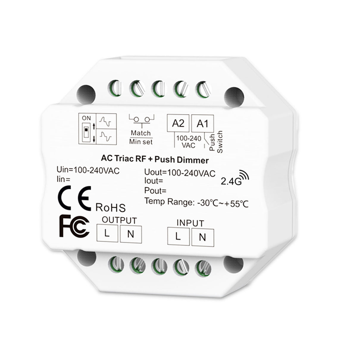 Sys-Pro | Dimmer | universeel | push/radio mesh | 230V | 360VA
