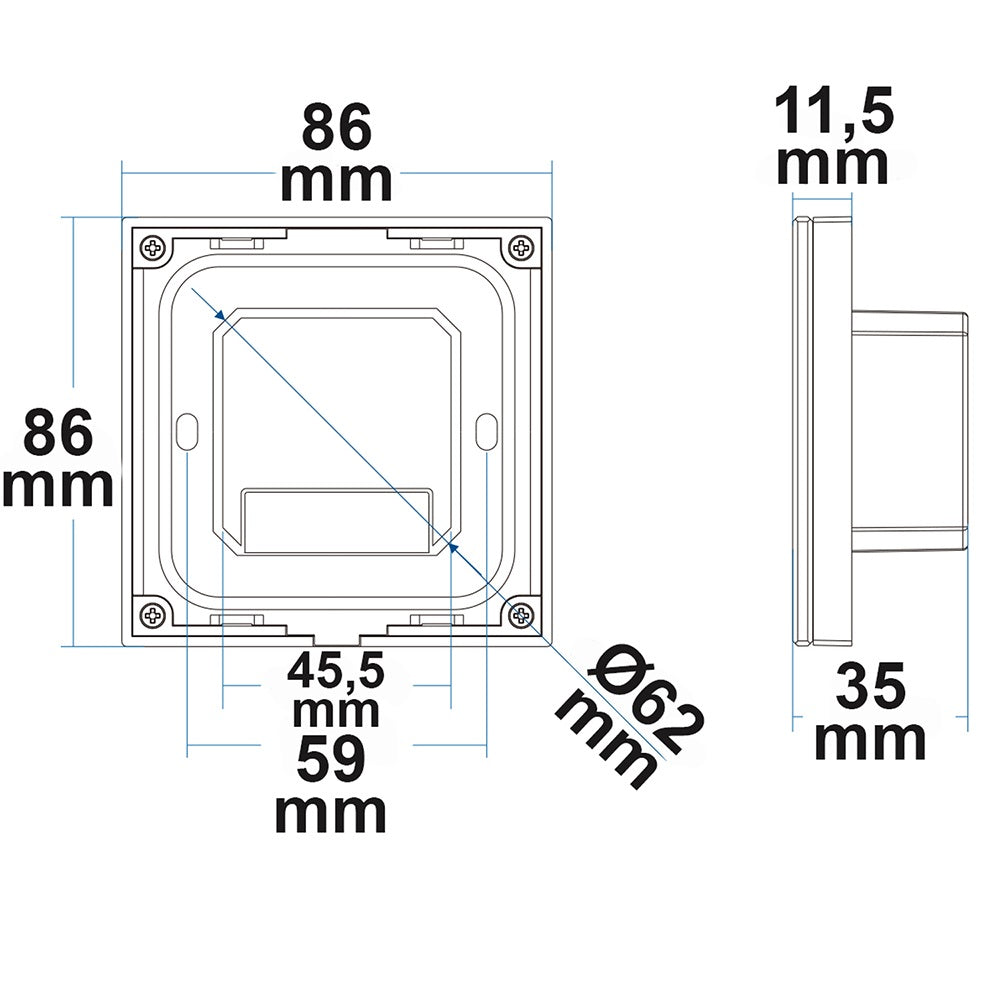 Sys-Pro | Dimmer | 1 zone | touch/radio | 230V | wit | 360VA