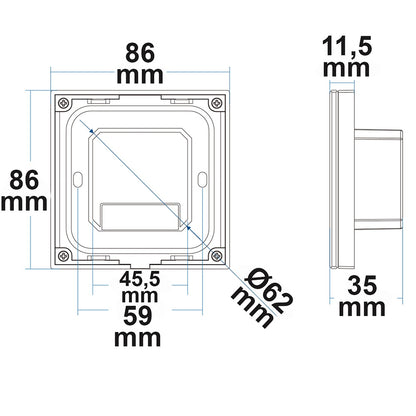 Sys-Pro | Dimmer | 1 zone | touch/radio | 230V | wit | 360VA