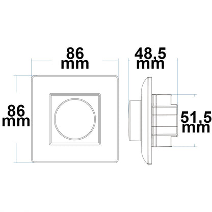 Sys-Pro | Dimmer | 1 zone | inbouw draaiknop/radio | 230V | 360VA