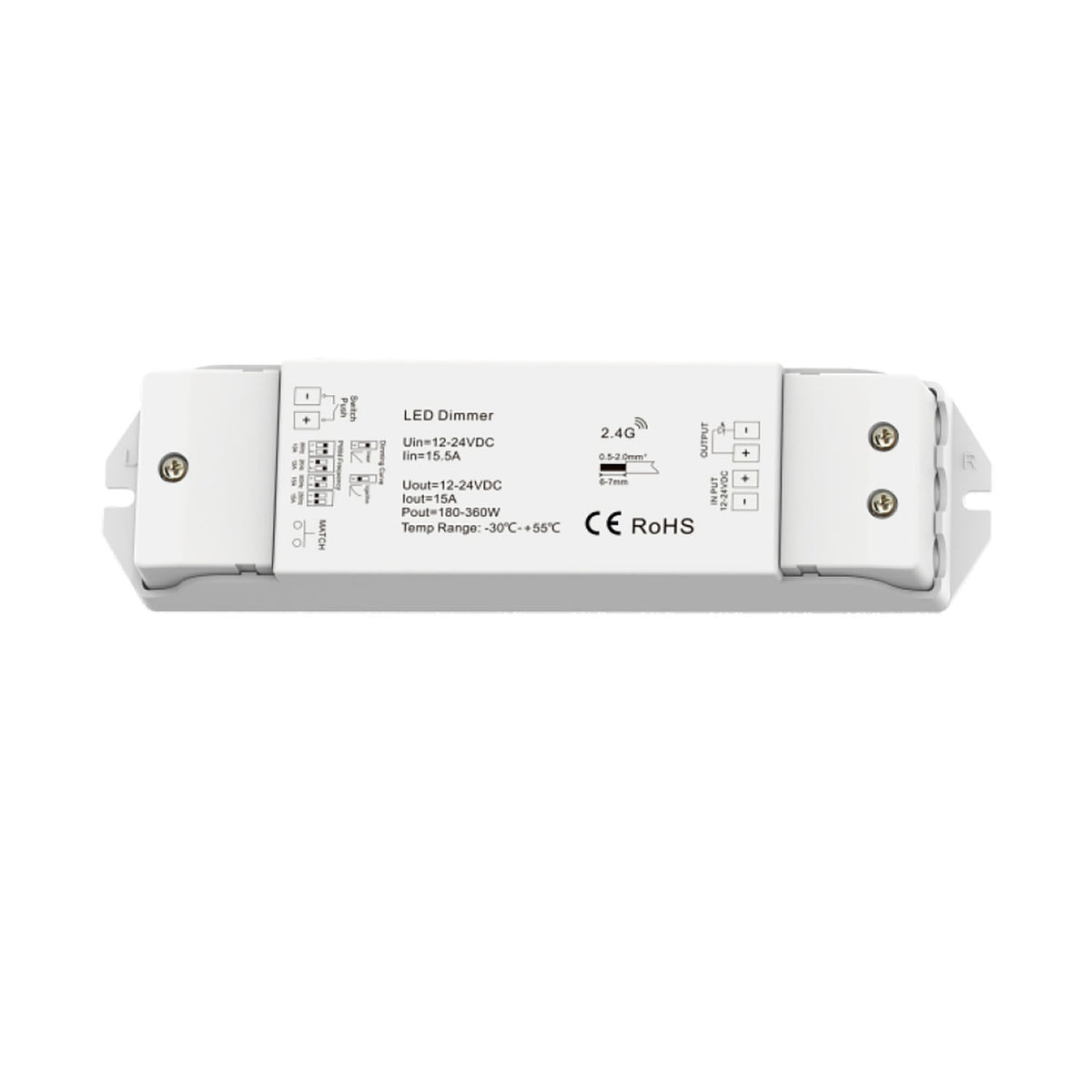 Sys-Pro | Dimmer | push/radio mesh | multi-PWM | 1 kanaal | 12-48V | 15A