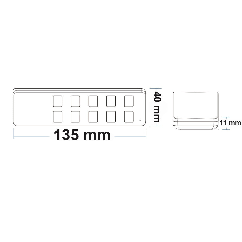 Sys-Pro | Afstandsbediening | single color | 4 zones | zwart