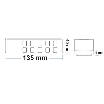 Sys-Pro | Afstandsbediening | single color | 4 zones | zwart