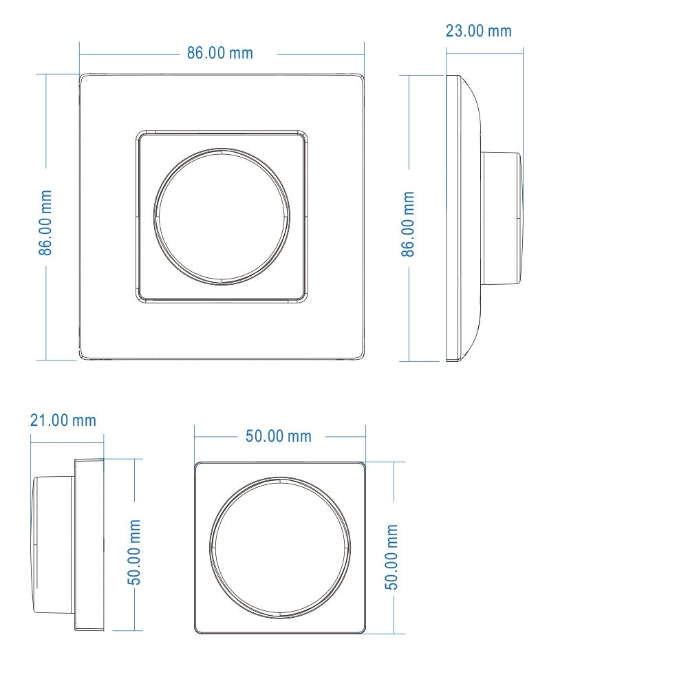 Sys-Pro | Afstandsbediening | dynamic white | 1 zone | draaiknop opbouw