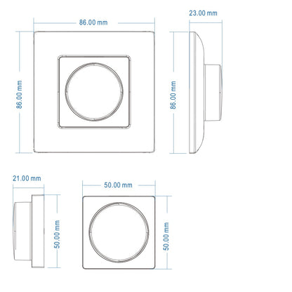 Sys-Pro | Afstandsbediening | dynamic white | 1 zone | draaiknop opbouw