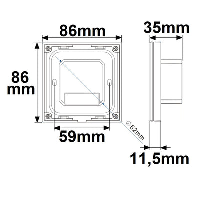 Sys-Pro | Afstandsbediening | dynamic white | 4 zones | inbouw touch | DMX | 230V
