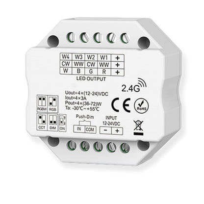 Sys-Pro | Dimmer | push/radio mesh PWM | 1-4 kanalen | 12-24V | 4x3A