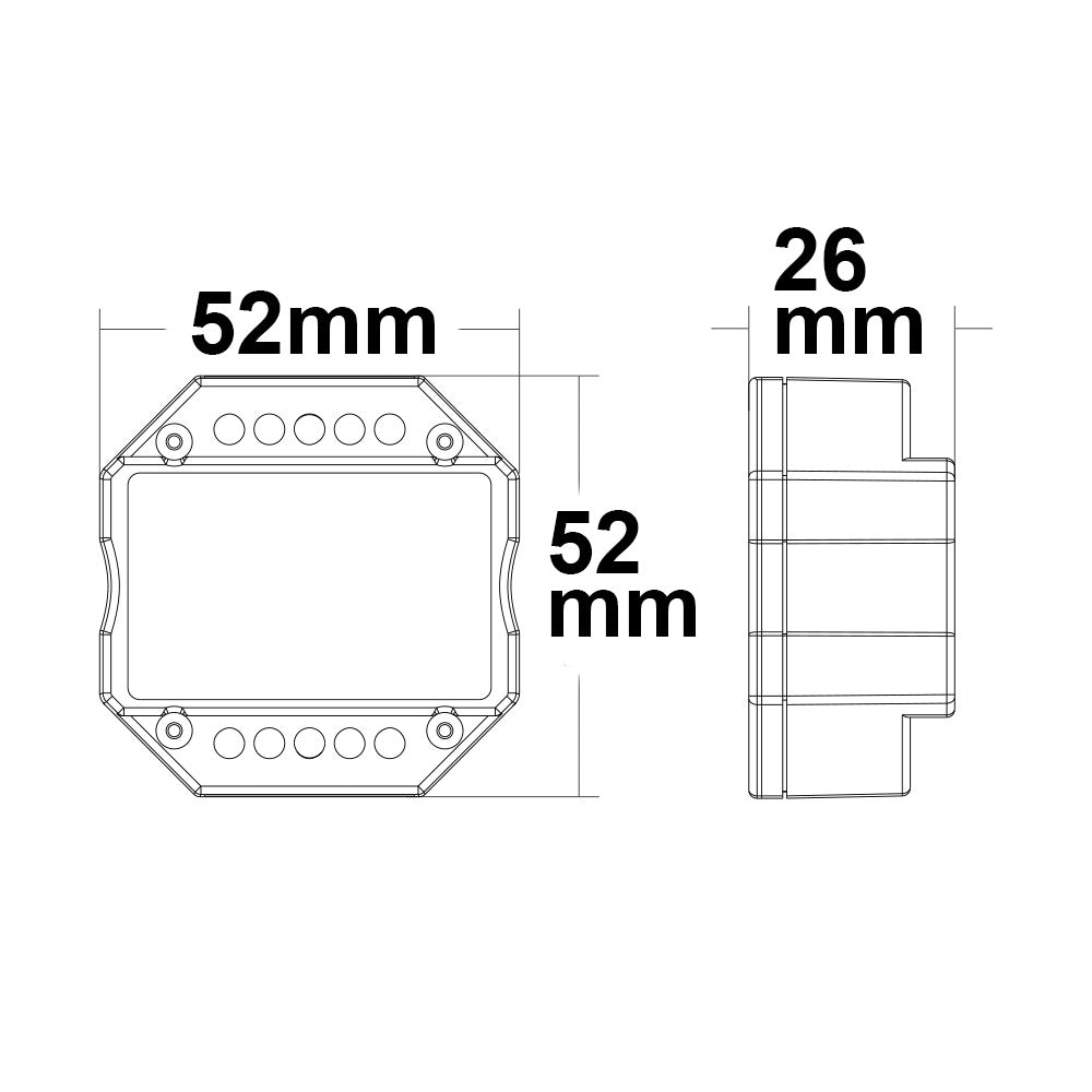 Sys-Pro | Dimmer | push/radio mesh PWM | 1-4 kanalen | 12-24V | 4x3A