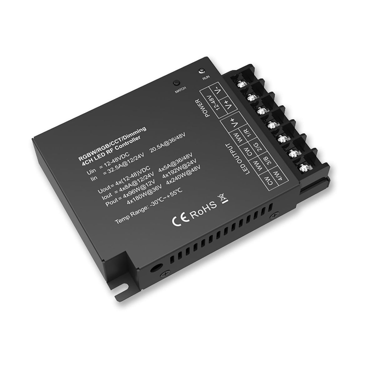 Sys-Pro | Dimmer | radio mesh PWM | 1-4 kanalen | 12-24V 4x8A | 36-48V 4x5A