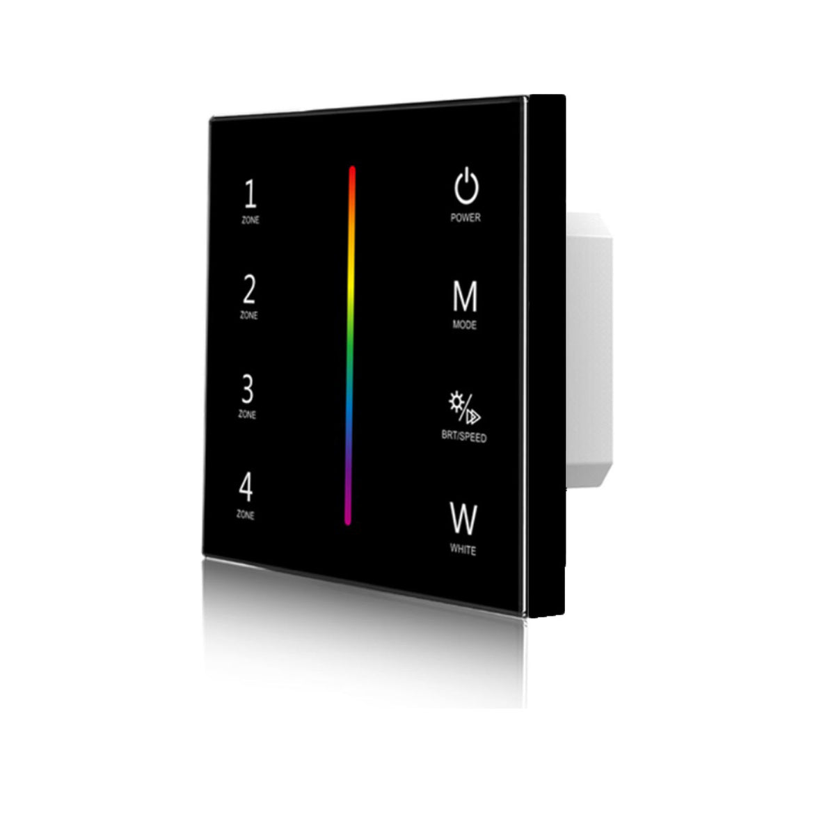 Sys-Pro | Afstandsbediening | RGB+W | 4 zones | inbouw touch | DMX | 230V | zwart