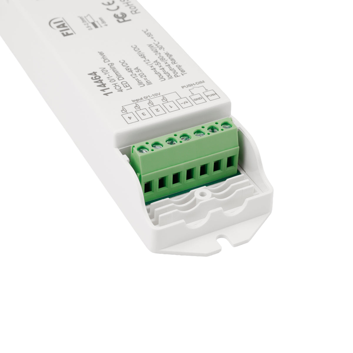 Controller | 1x Push / 4x 1-10V naar 4 kanalen PWM | 12-48V | 4x5A