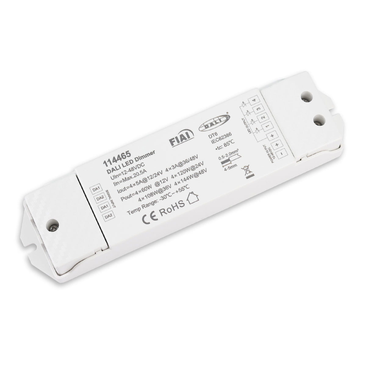 Dimmer | DALI DT6 | 4 adressen | PWM | 4 kanalen | 12-48V