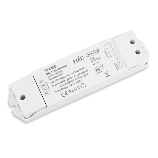 Dimmer | DALI DT6 | 4 adressen | PWM | 4 kanalen | 12-48V