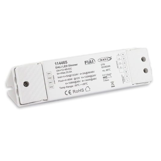 Dimmer | DALI DT6 | 4 adressen | PWM | 4 kanalen | 12-48V