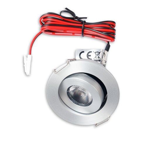 MiniAMP | Inbouwspot | 3000K | 3W | 24V | dimbaar | geborsteld aluminium