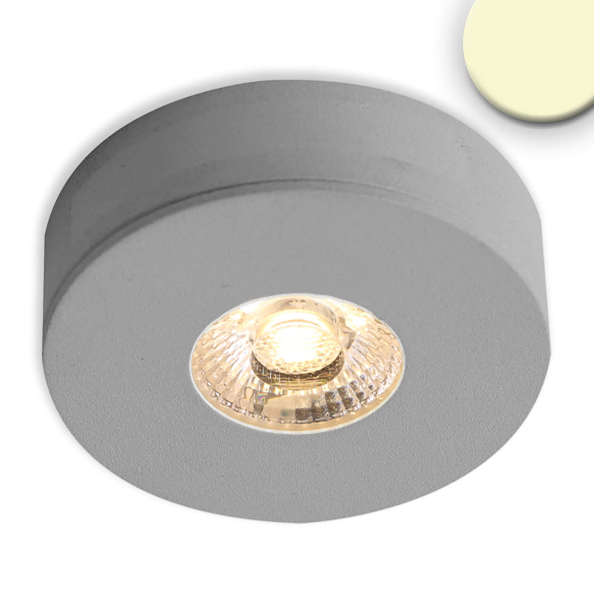 MiniAMP | Inbouwspot | geborsteld aluminium | 24V | dimbaar | 3W | warm wit