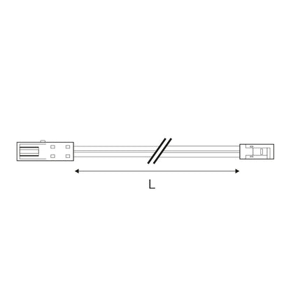 MiniAMP | Kabel | Verlengkabel male-female | 2-polig | max. 3A | wit