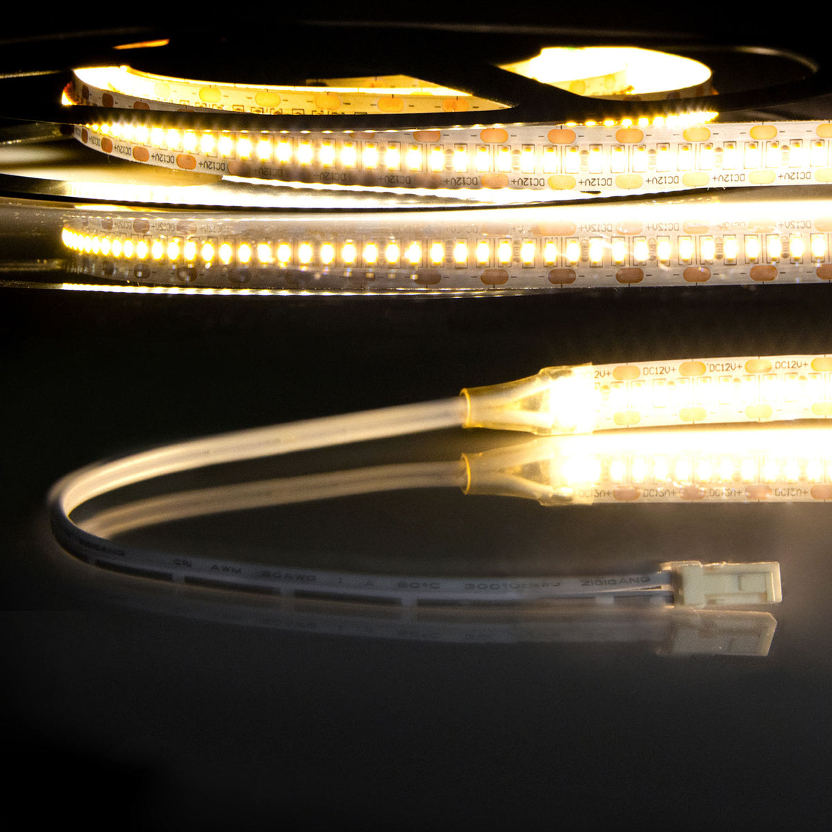 MiniAMP CRI925 | LED-strip | 120cm | 2500K | 6W/m | 12V | IP20 | kabel beidzijdig + maleAMP