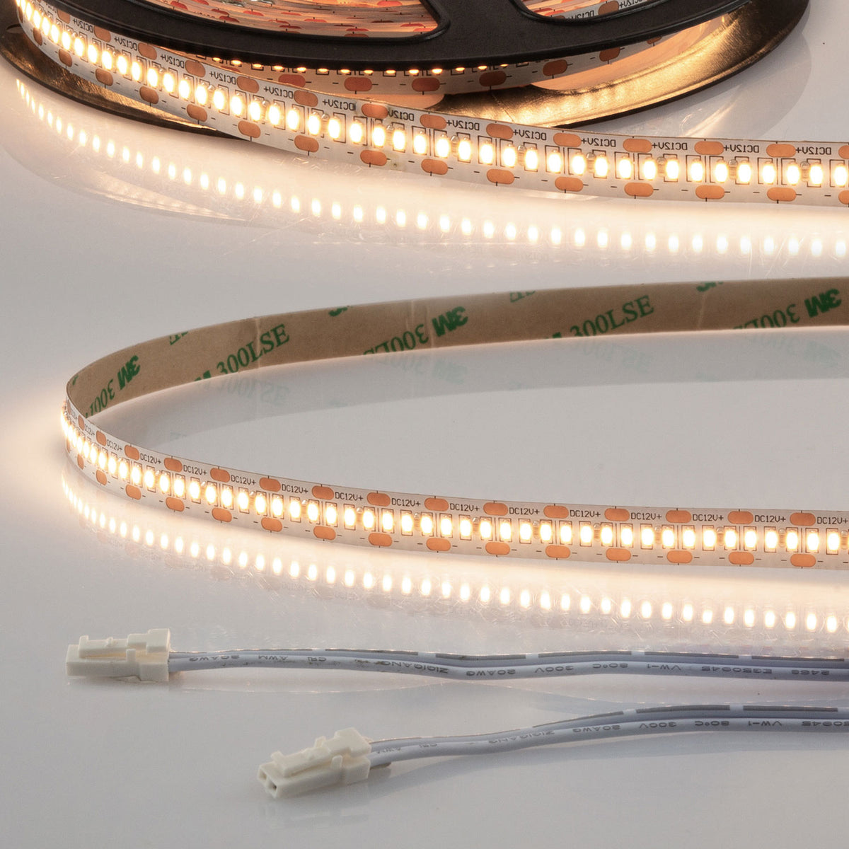 MiniAMP CRI930 | LED-strip | 3000K | 6W/m | 12V | IP20 | kabel beidzijdig + maleAMP