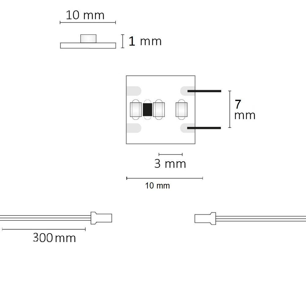 MiniAMP CRI925 | LED-strip | 120cm | 2500K | 6W/m | 12V | IP20 | kabel beidzijdig + maleAMP