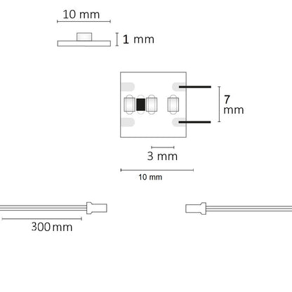 MiniAMP CRI925 | LED-strip | 120cm | 2500K | 6W/m | 12V | IP20 | kabel beidzijdig + maleAMP