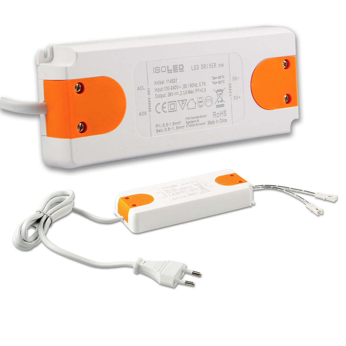 MiniAMP | LED driver | 24V | 0-50W | 120cm kabel | 2 female aansluitingen