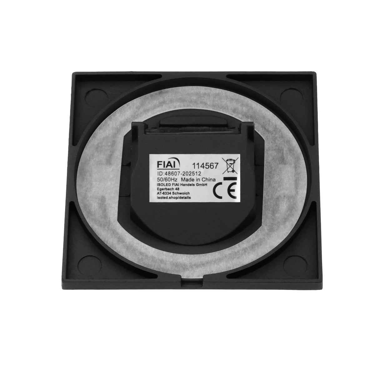 Sys-Wall68 | Afdekplaat | vierkant 3 | zwart