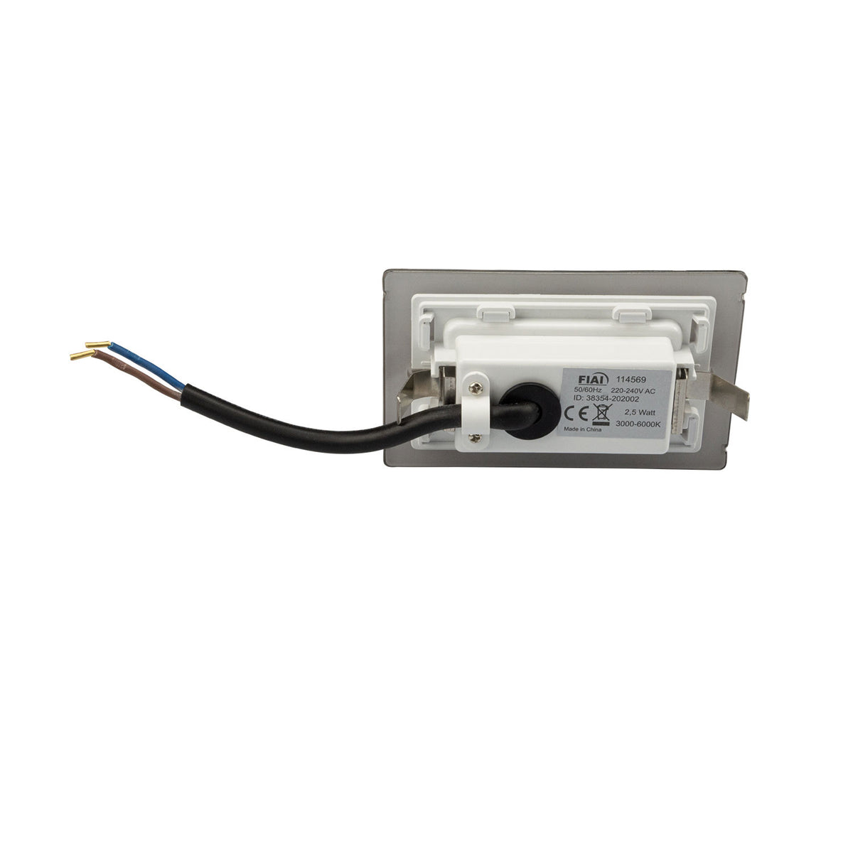 Wandinbouwarmatuur | rechthoekig | ColorSwitch 3000/4000/6000K | 2,5W | IP65 | incl. inbouwdoos