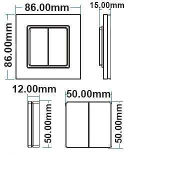 Sys-Pro | Afstandsbediening | RGB/RGB+W | 1 zone | opbouw touch | met batterij
