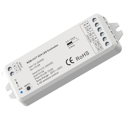 Sys-Pro | Dimmer | RGB+CCT | radio mesh | 1-5 kanaals | 12-24V | 5x3A
