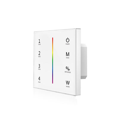 Sys-Pro | Afstandsbediening | RGB+W | 4 zones | inbouw touch | DMX-uitgang | 230V