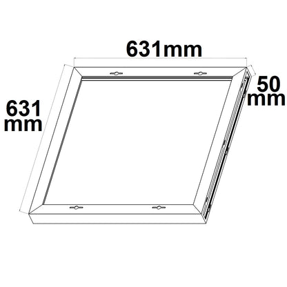 Installatiemateriaal | Opbouwframe voor LED paneel 625x625 | wit