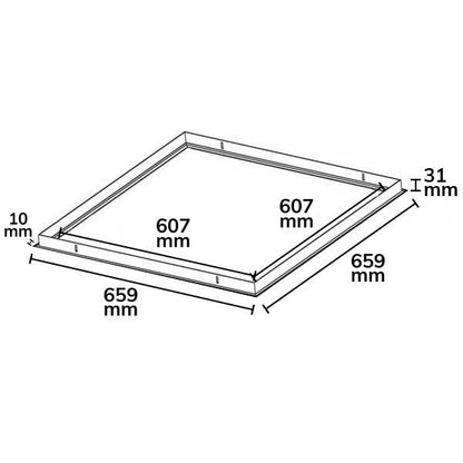 Inbouwframe | voor LED paneel 625x625 | wit