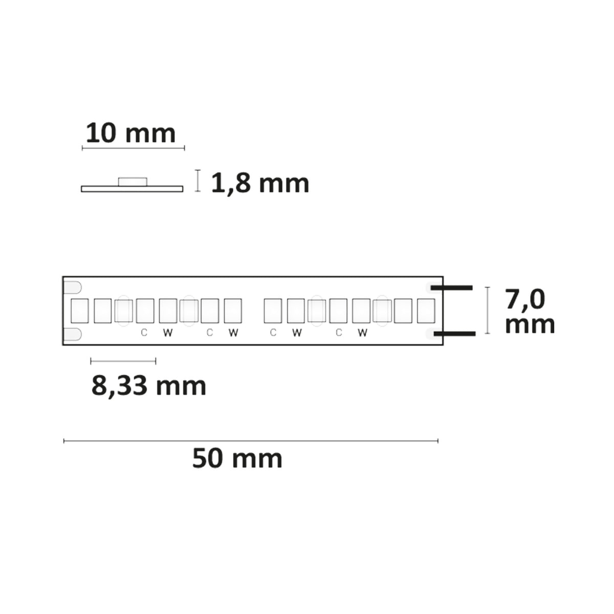 MiniAMP CRI919/940 CCT | LED-strip | 1900-4000K | 15W/m | 24V | IP20