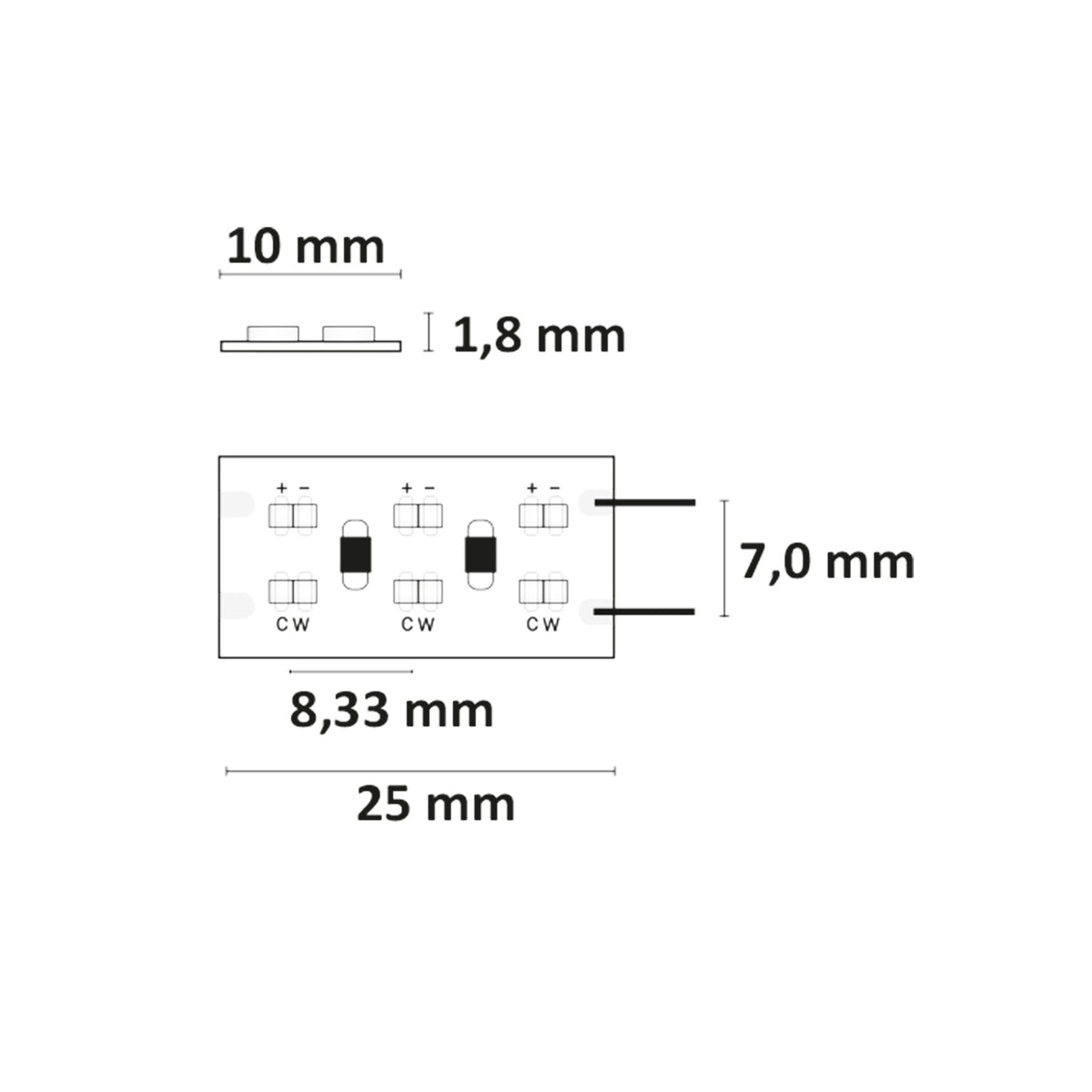 MiniAMP CRI919/940 CCT | LED-strip | 1900-4000K | 21W/m | 24V | IP20