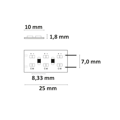 MiniAMP CRI919/940 CCT | LED-strip | 1900-4000K | 21W/m | 24V | IP20